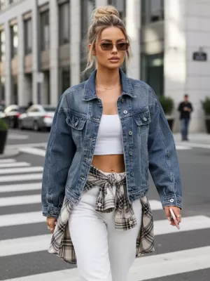 Dámská bunda DSTREET TY5632 MODRÁ