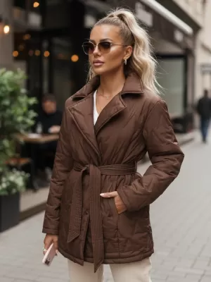 Dámská bunda DSTREET TY5586 HNĚDÁ