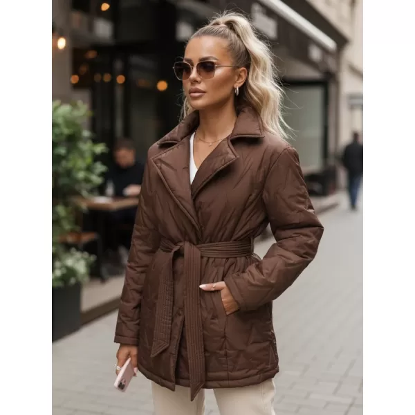  Dámská bunda DSTREET TY5586 HNĚDÁ 
