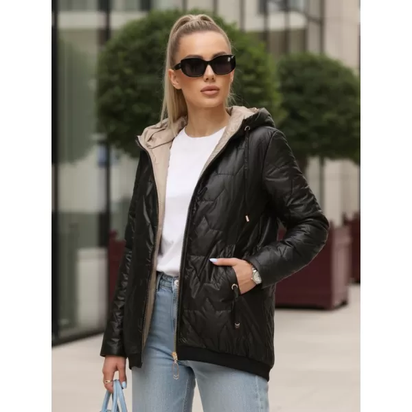  Dámská bunda DSTREET TY5546 ČERNÁ 