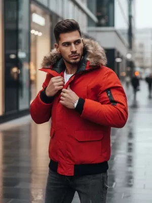 Pánská bunda DSTREET TX2875 ČERVENÁ