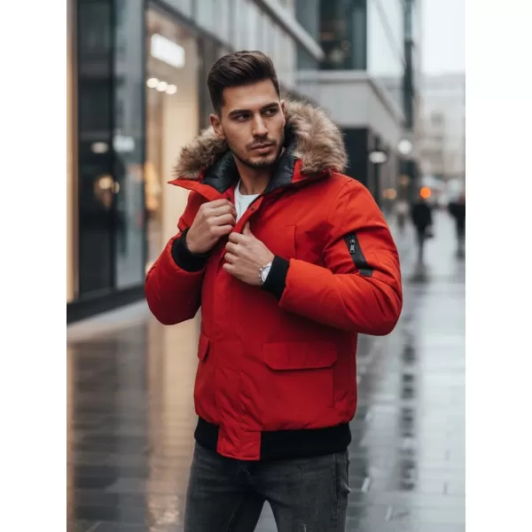  Pánská bunda DSTREET TX2875 ČERVENÁ 