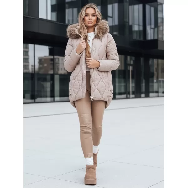  Dámská bunda DSTREET TY5494 BÉŽOVÁ 