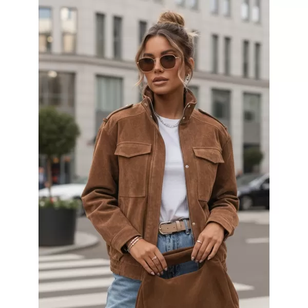  Dámská bunda DSTREET TY5644 HNĚDÁ 