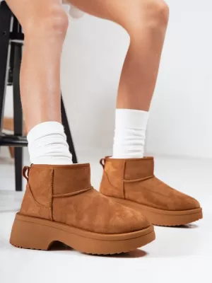 Dámské boty DSTREET ZY1288 KARAMELOVÁ