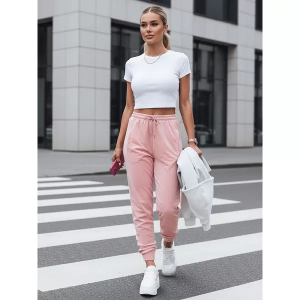  Dámské kalhoty DSTREET UY2837 RŮŽOVÁ 