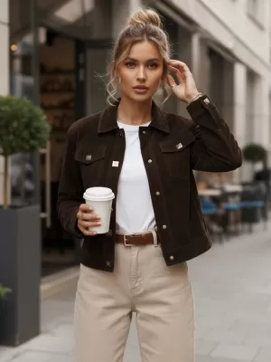 Dámská bunda DSTREET TY5583 HNĚDÁ