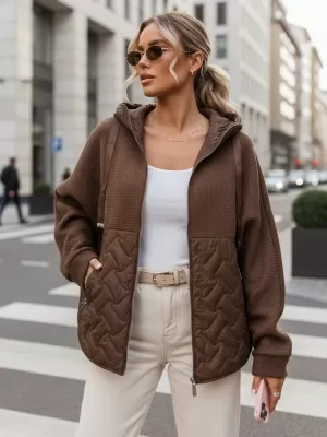 Dámská bunda DSTREET TY5593 HNĚDÁ