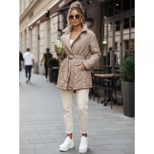  Dámská bunda DSTREET TY5589 KARAMELOVÁ 