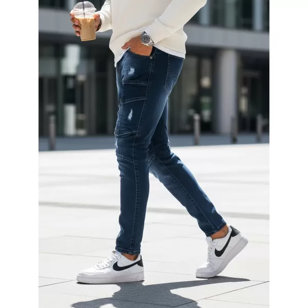  Pánské kalhoty DSTREET UX3292 MODRÁ 