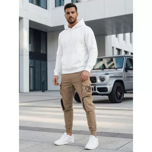  Pánské kalhoty DSTREET UX4166 BÉŽOVÁ 