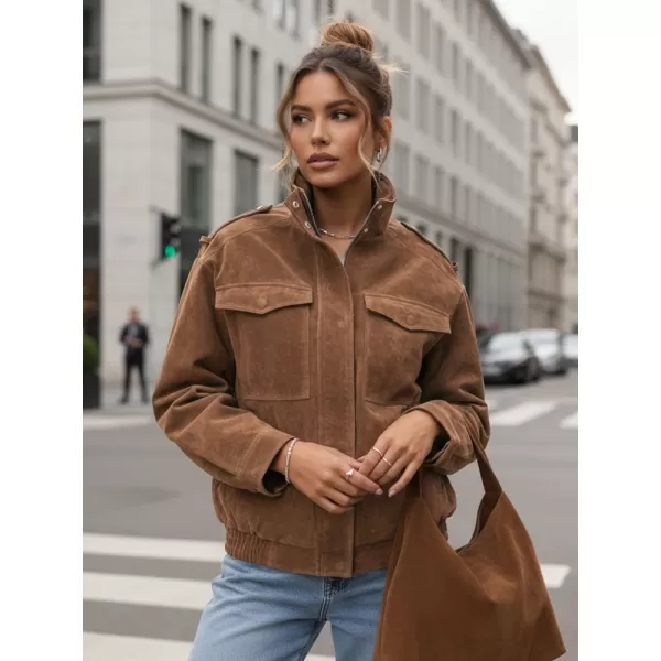  Dámská bunda DSTREET TY5644 HNĚDÁ 