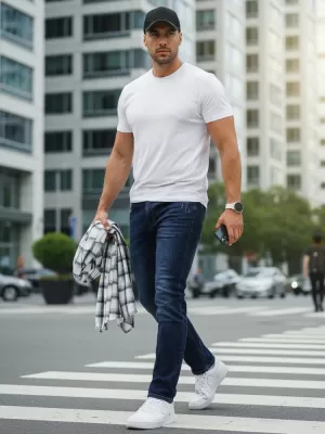 Pánské kalhoty DSTREET UX4479 MODRÁ