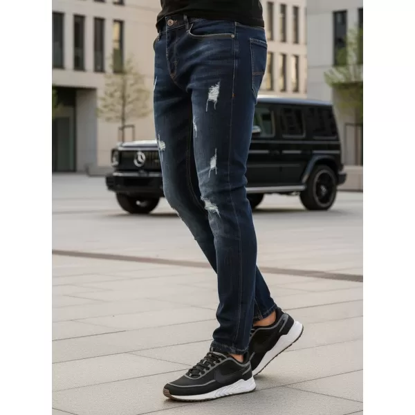  Pánské kalhoty DSTREET UX3810 TMAVĚ MODRÁ 