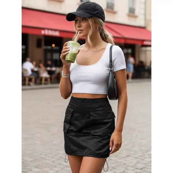  Dámská sukně DSTREET CY0437 ČERNÁ 