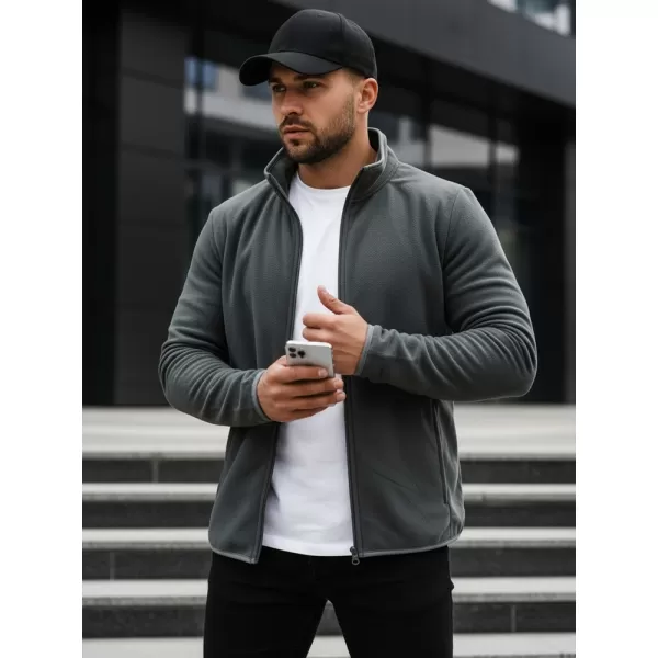  Pánská mikina DSTREET BX4772 TMAVĚ ŠEDÁ 
