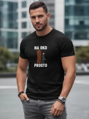 Pánské triko DSTREET NX0107R-BK ČERNÁ