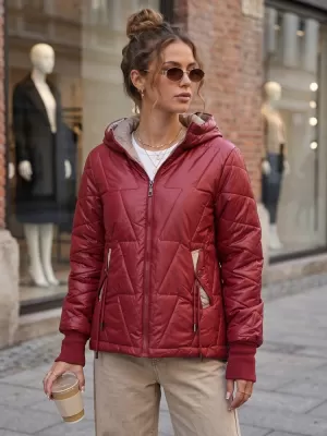 Dámská bunda DSTREET TY5785 BORDOVÁ