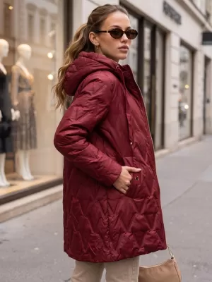Dámská bunda DSTREET TY5771 BORDOVÁ