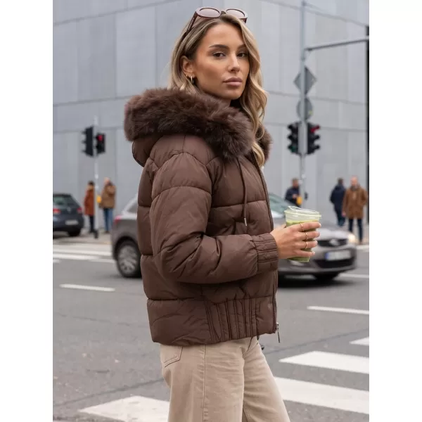  Dámská bunda DSTREET TY5829 HNĚDÁ 