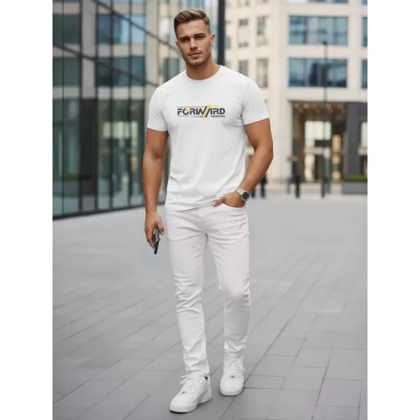  Pásnké triko DSTREET NX0145R-WH BÍLÁ 