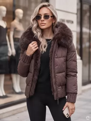 Dámská bunda DSTREET1 TY6111 FIALOVÁ