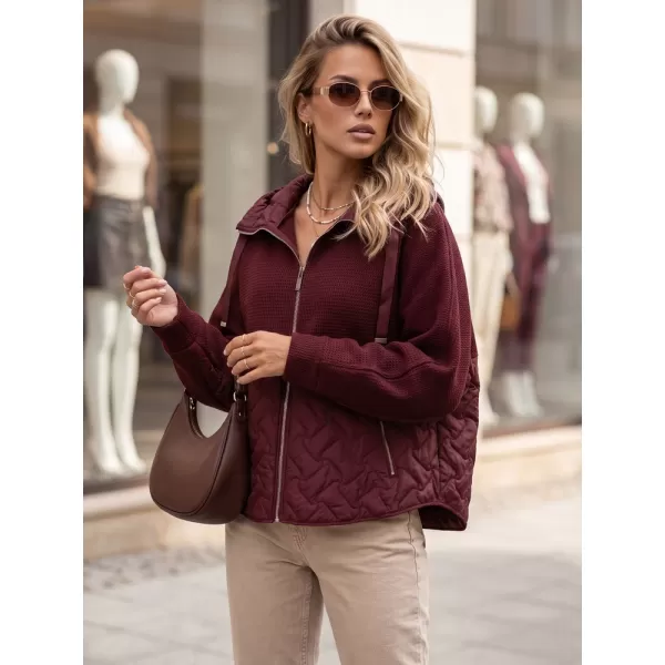  Dámská bunda DSTREET TY5916 BORDOVÁ 