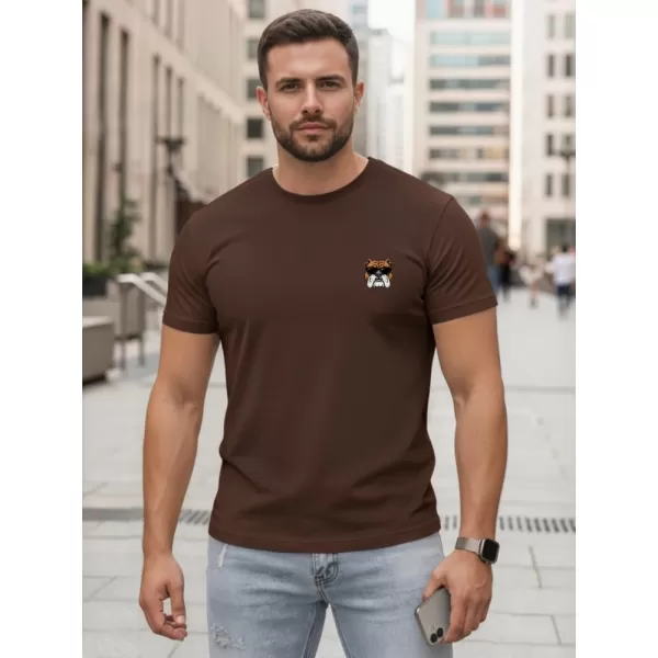  Pásnké triko DSTREET NX0125R-CH HNĚDÁ 