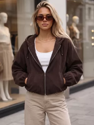 Dámská bunda DSTREET TY6061 HNĚDÁ