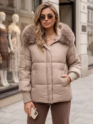 Dámská bunda DSTREET TY6005 KARAMELOVÁ