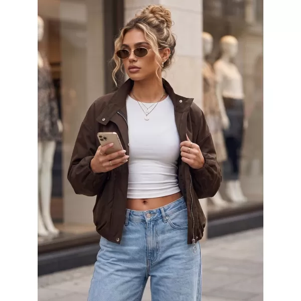  Dámská bunda DSTREET TY6022 HNĚDÁ 