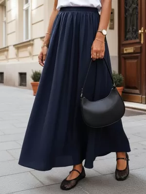 Dámská sukně DSTREET CY0451 TMAVĚ MODRÁ