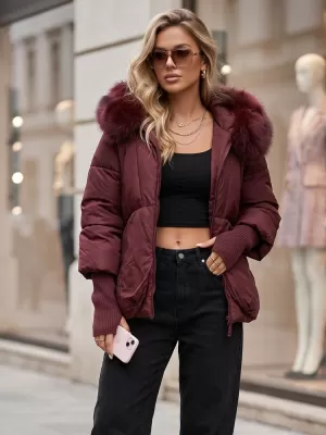 Dámská bunda DSTREET TY5992 BORDOVÁ