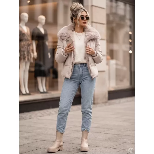  Dámská bunda DSTREET1 TY6106 BÉŽOVÁ 