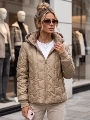 Dámská bunda DSTREET TY5780 KARAMELOVÁ