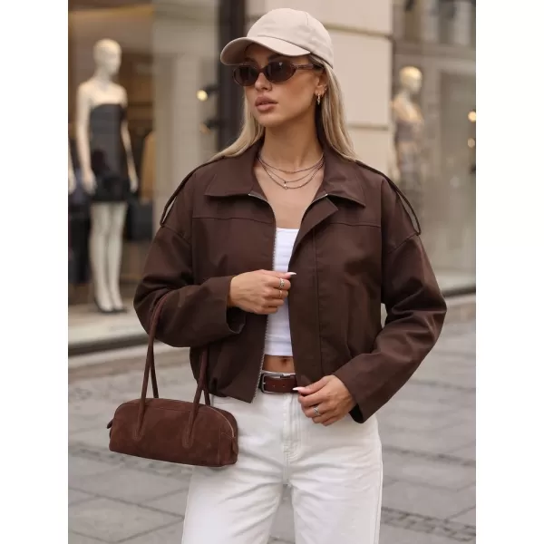  Dámská bunda DSTREET TY5956 HNĚDÁ 