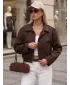 Dámská bunda DSTREET TY5956 HNĚDÁ