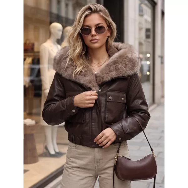  Dámská bunda DSTREET TY5976 HNĚDÁ 