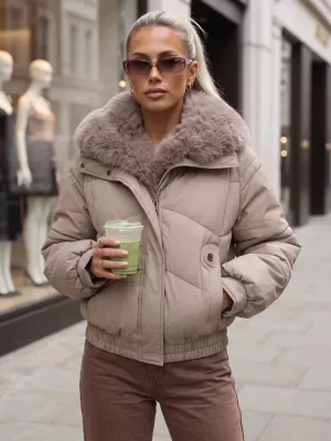 Dámská bunda DSTREET TY6009 KARAMELOVÁ
