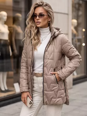 Dámská bunda DSTREET TY5793 KARAMELOVÁ