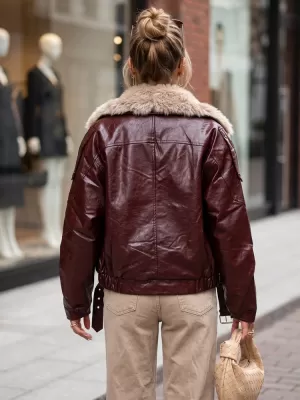 Dámská bunda DSTREET TY5707 BORDOVÁ