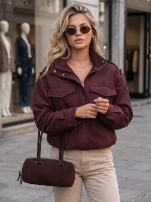 Dámská bunda DSTREET TY5915 BORDOVÁ
