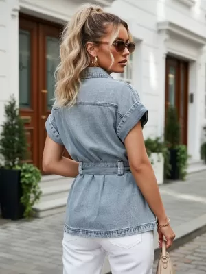 Dámské šaty DSTREET EY2691 MODRÁ