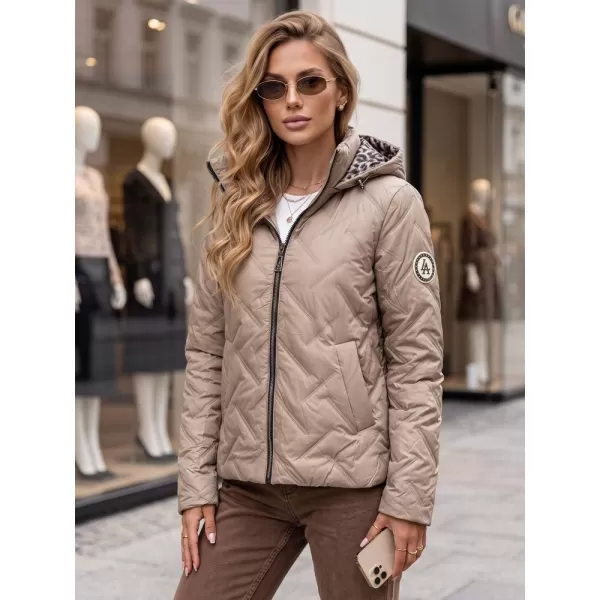  Dámská bunda DSTREET TY5774 KARAMELOVÁ 