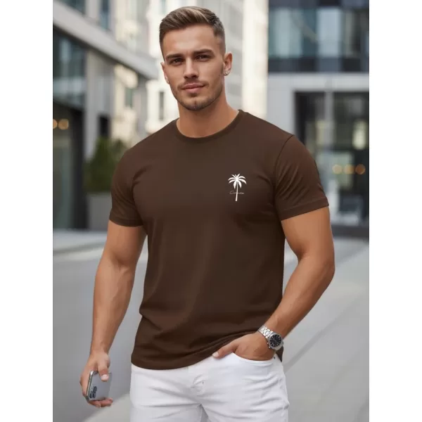  Pánské triko DSTREET NX5126R-CH HNĚDÁ 