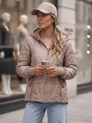 Dámská bunda DSTREET TY5783 BÉŽOVÁ