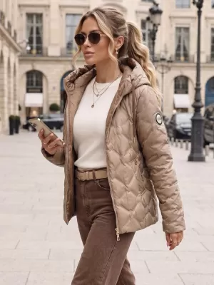 Dámská bunda DSTREET TY5882 BÉŽOVÁ