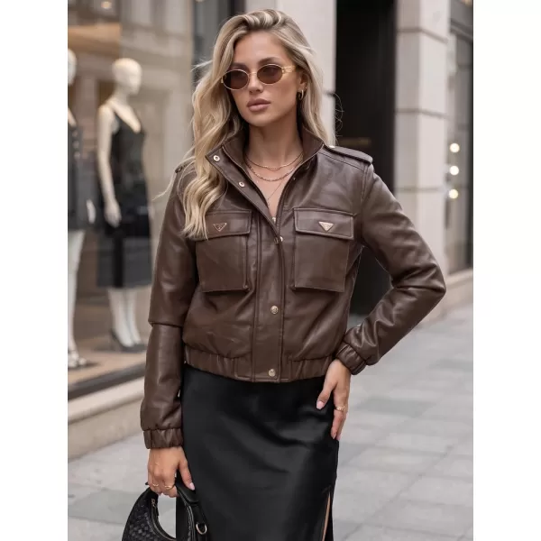  Dámská bunda DSTREET TY5874 HNĚDÁ 