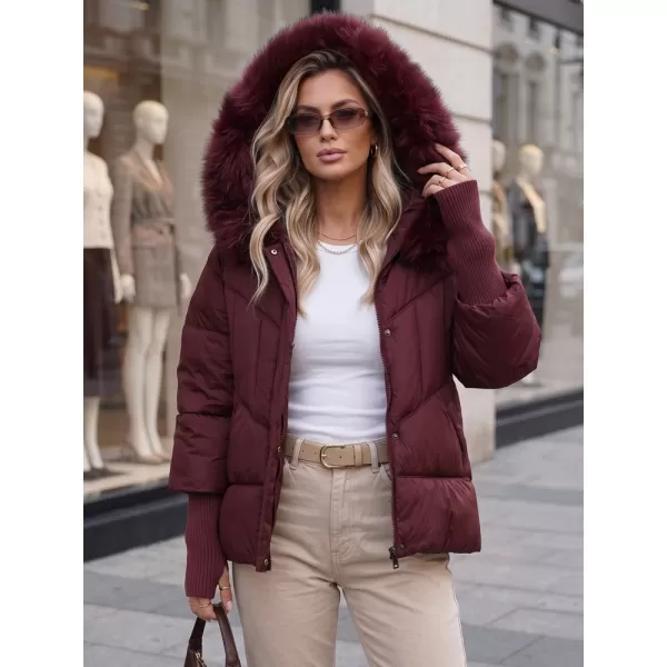  Dámská bunda DSTREET TY5742 BORDOVÁ 