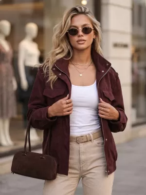 Dámská bunda DSTREET TY5915 BORDOVÁ